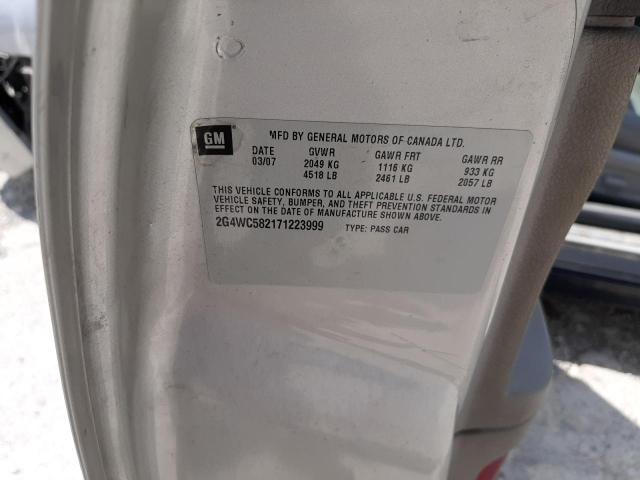 Photo 10 from auction – 2007 BUICK LACROSSE C with VIN 2G4WC582171223999