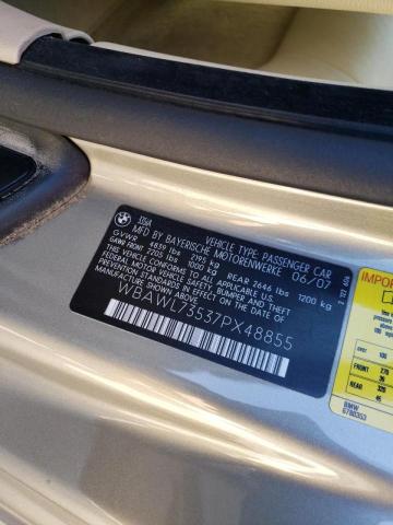 Photo 10 from auction – 2007 BMW 335 I with VIN WBAWL73537PX48855