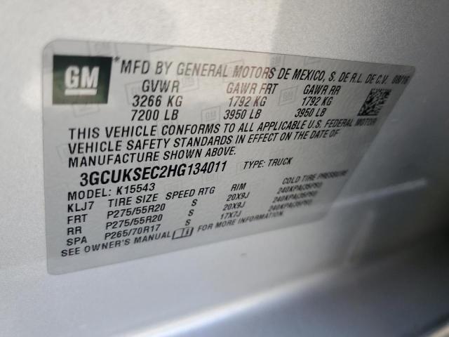 Photo 10 from auction – 2017 CHEVROLET SILVERADO with VIN 3GCUKSEC2HG134011