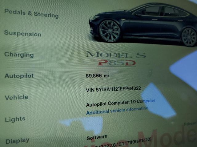 Photo 8 from auction – 2014 TESLA MODEL S with VIN 5YJSA1H21EFP64322