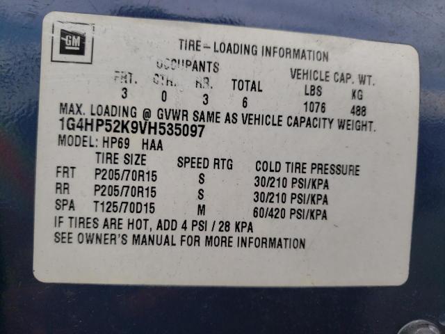 Photo 10 from auction – 1997 BUICK LESABRE CU with VIN 1G4HP52K9VH535097