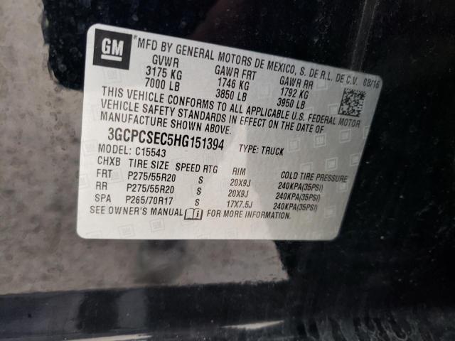 Photo 10 from auction – 2017 CHEVROLET SILVERADO with VIN 3GCPCSEC5HG151394