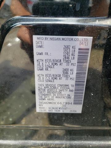 Photo 10 from auction – 2013 NISSAN PATHFINDER with VIN 5N1AR2MM2DC667994