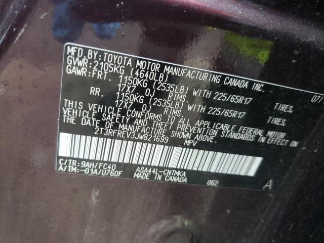 Photo 10 from auction – 2018 TOYOTA RAV4 ADVEN with VIN 2T3RFREV3JW821699