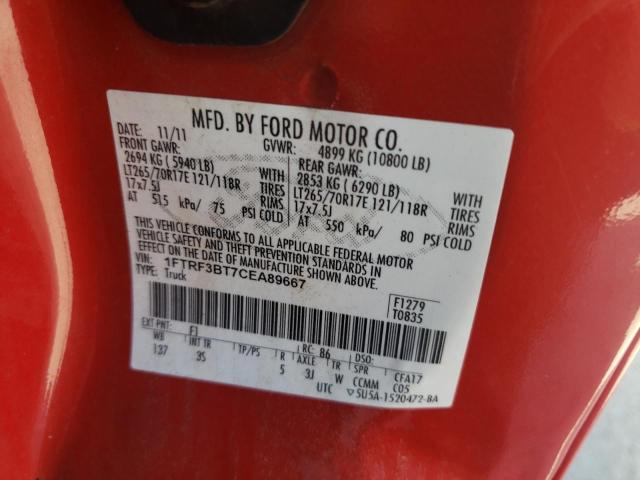 Photo 10 from auction – 2012 FORD F350 SUPER with VIN 1FTRF3BT7CEA89667