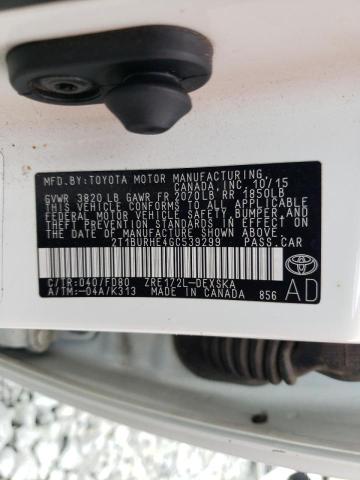 Photo 10 from auction – 2016 TOYOTA COROLLA L with VIN 2T1BURHE4GC539299