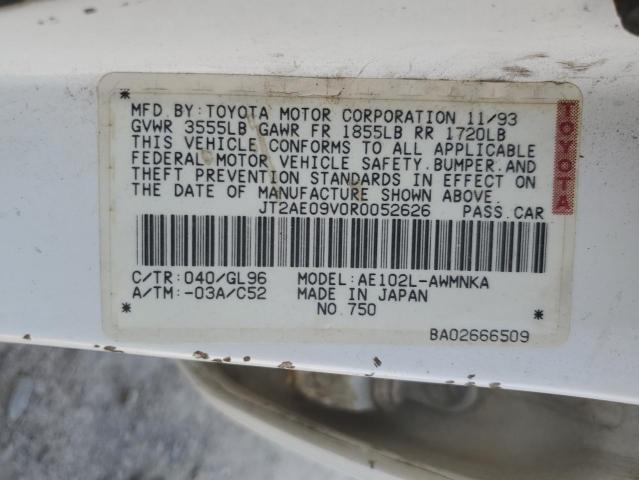 Zdjęcie 10 z aukcji – 1994 TOYOTA COROLLA z VIN JT2AE09V0R0052626