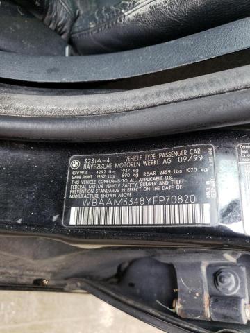 Photo 10 from auction – 2000 BMW 323 I with VIN WBAAM3348YFP70820