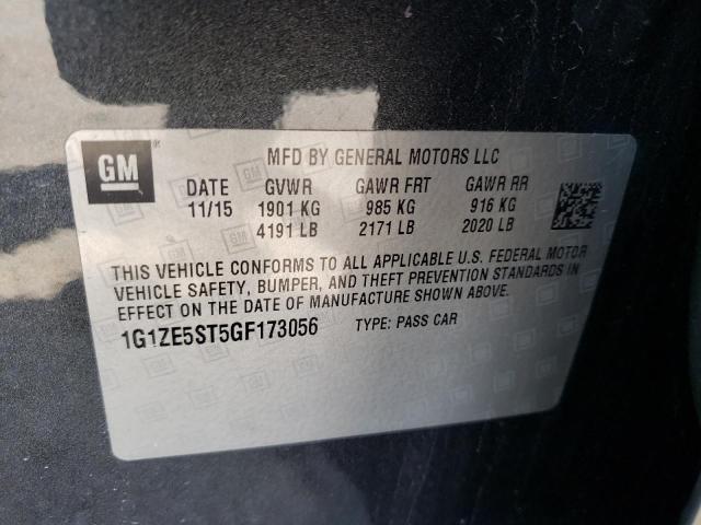 Photo 10 from auction – 2016 CHEVROLET MALIBU LT with VIN 1G1ZE5ST5GF173056