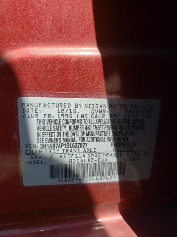 Photo 10 from auction – 2016 NISSAN SENTRA S with VIN 3N1AB7AP1GL637627