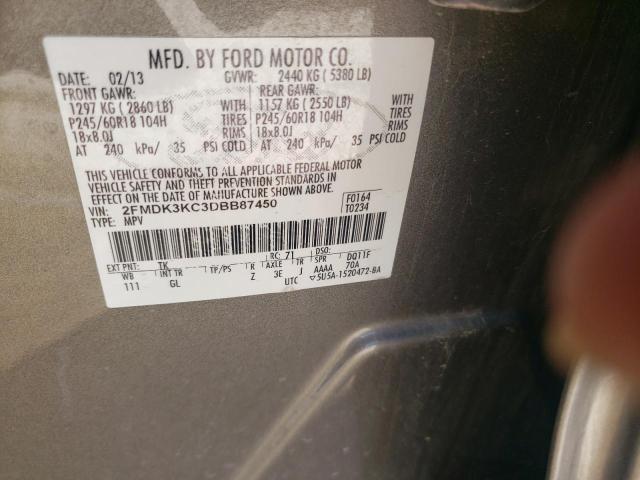 Photo 10 from auction – 2013 FORD EDGE LIMIT with VIN 2FMDK3KC3DBB87450