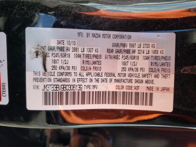 Photo 10 from auction – 2011 MAZDA CX-9 with VIN JM3TB3BV9B0306139