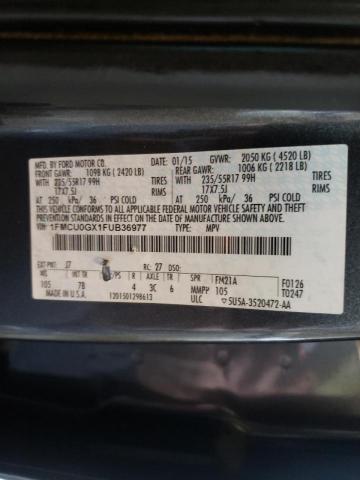 Photo 10 from auction – 2015 FORD ESCAPE SE with VIN 1FMCU0GX1FUB36977