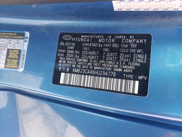 Photo 10 from auction – 2017 HYUNDAI TUCSON LIM with VIN KM8J3CA46HU294776