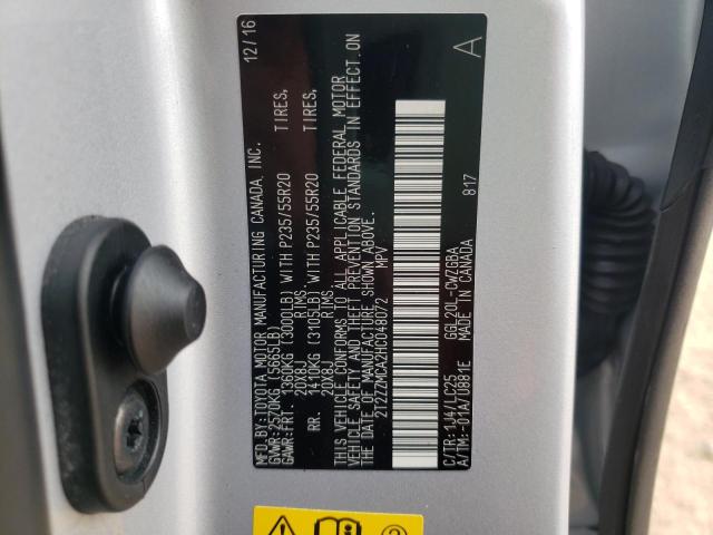 Photo 10 from auction – 2017 LEXUS RX 350 BAS with VIN 2T2ZZMCA2HC048072