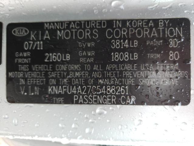Photo 10 from auction – 2012 KIA FORTE EX with VIN KNAFU4A27C5488261