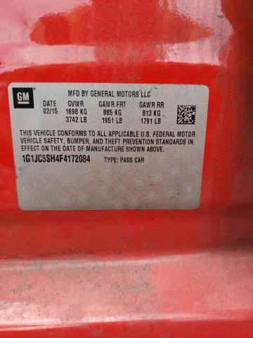 Photo 10 from auction – 2015 CHEVROLET SONIC LT with VIN 1G1JC5SH4F4172084