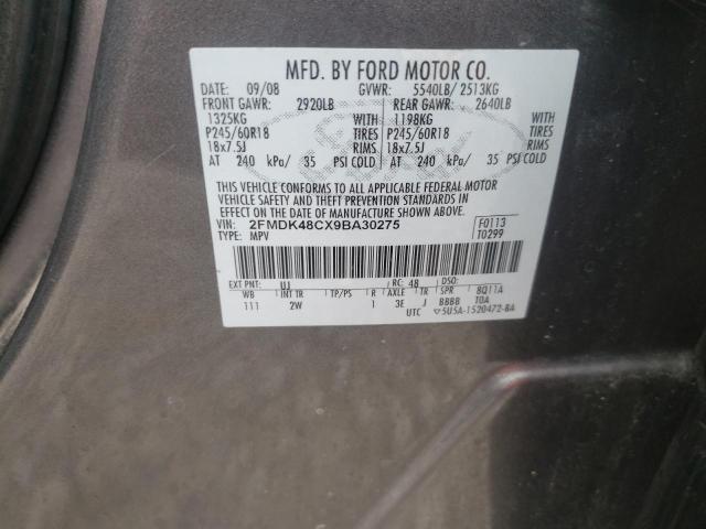 Photo 10 from auction – 2009 FORD EDGE SEL with VIN 2FMDK48CX9BA30275