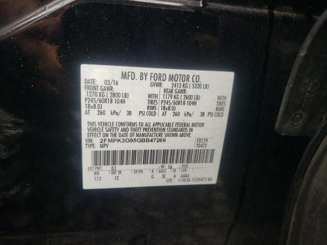 Photo 10 from auction – 2016 FORD EDGE SE with VIN 2FMPK3G95GBB47269