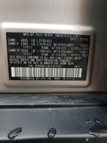 Photo 10 from auction – 2014 SUBARU OUTBACK 3. with VIN 4S4BRDLC6E2267551