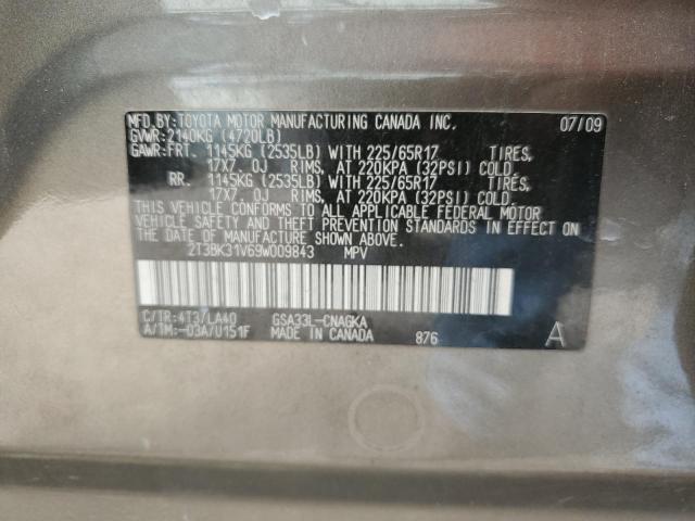 Photo 10 from auction – 2009 TOYOTA RAV4 LIMIT with VIN 2T3BK31V69W009843