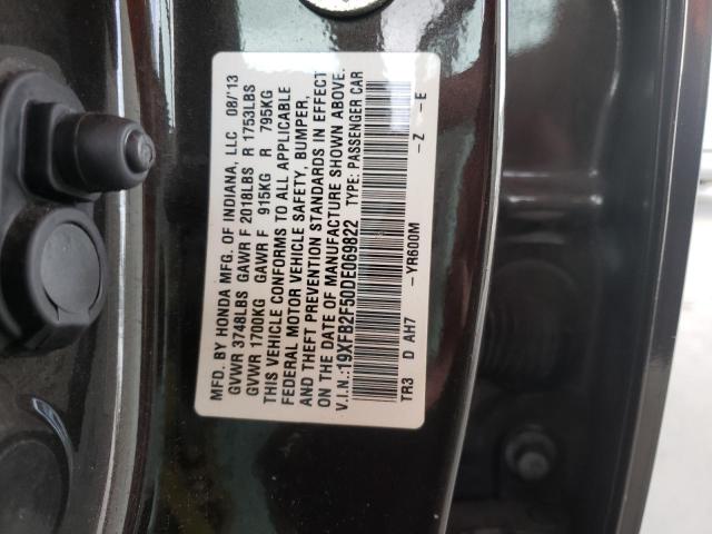 Photo 10 from auction – 2013 HONDA CIVIC LX with VIN 19XFB2F50DE069822