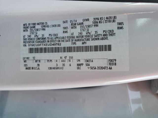 Photo 10 from auction – 2014 FORD ESCAPE S with VIN 1FMCU0F7XEUD49782