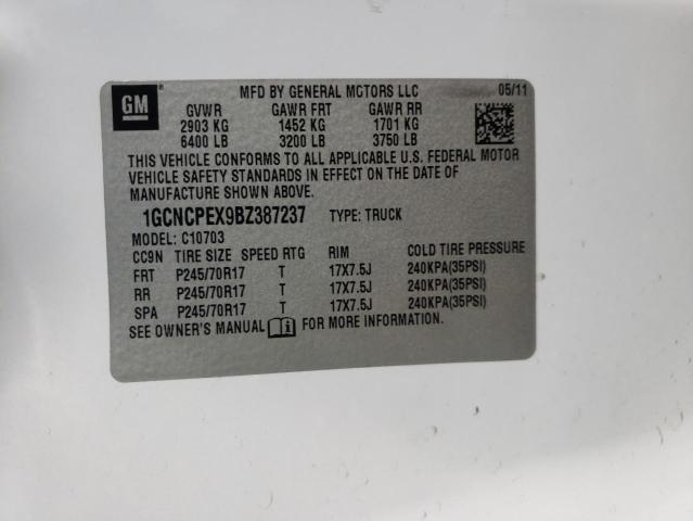 Photo 10 from auction – 2011 CHEVROLET SILVERADO with VIN 1GCNCPEX9BZ387237