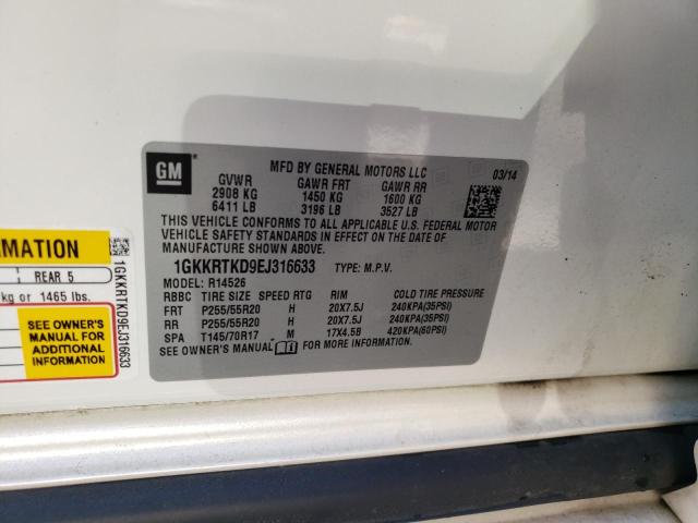 Photo 10 from auction – 2014 GMC ACADIA DEN with VIN 1GKKRTKD9EJ316633