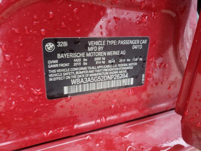 Photo 10 from auction – 2013 BMW 328 I with VIN WBA3A5G52DNP26294