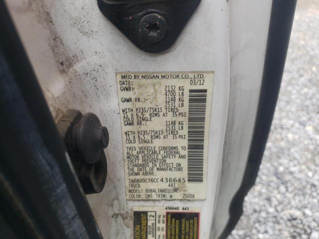 Photo 10 from auction – 2012 NISSAN FRONTIER S with VIN 1N6BD0CT6CC436645