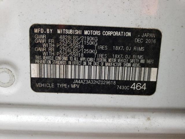 Photo 10 from auction – 2017 MITSUBISHI OUTLANDER with VIN JA4AZ3A32HZ029618