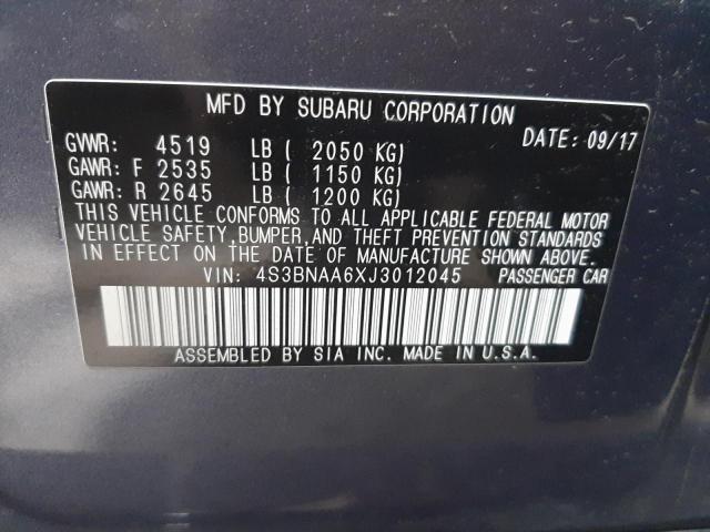 Photo 10 from auction – 2018 SUBARU LEGACY 2.5 with VIN 4S3BNAA6XJ3012045