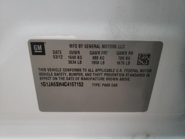 Фото 10 с аукциона – 2012 CHEVROLET SONIC LS с VIN 1G1JA6SH4C4167152