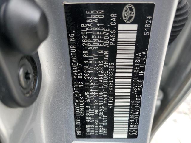 Photo 10 from auction – 2017 TOYOTA CAMRY LE with VIN 4T1BF1FKXHU783205