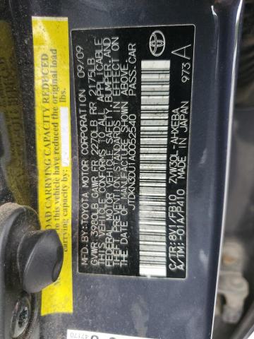 Photo 10 from auction – 2010 TOYOTA PRIUS with VIN JTDKN3DU1A0052540