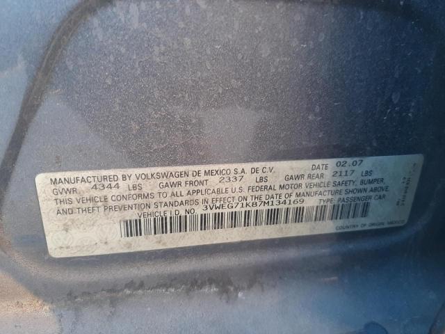 Photo 10 from auction – 2007 VOLKSWAGEN JETTA WOLF with VIN 3VWEG71K87M134169