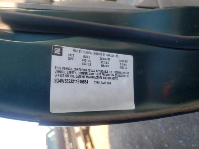 Photo 10 from auction – 2001 BUICK CENTURY CU with VIN 2G4WS52J211316654