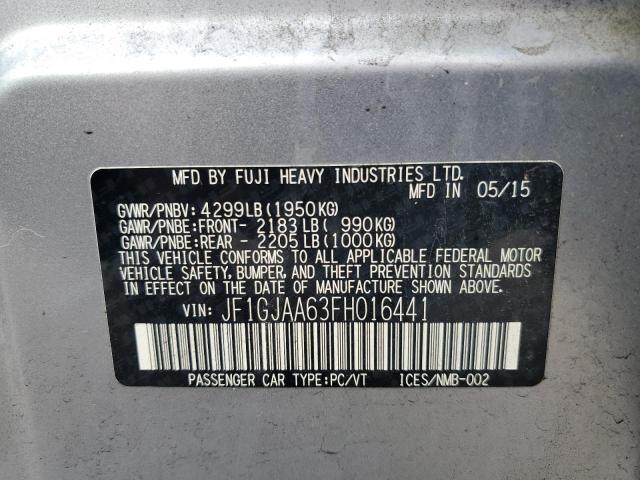 Photo 10 from auction – 2015 SUBARU IMPREZA with VIN JF1GJAA63FH016441