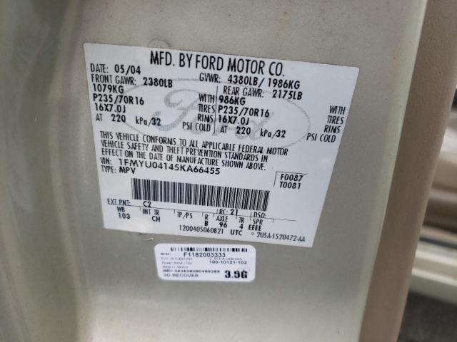 Photo 10 from auction – 2005 FORD ESCAPE LIM with VIN 1FMYU04145KA66455