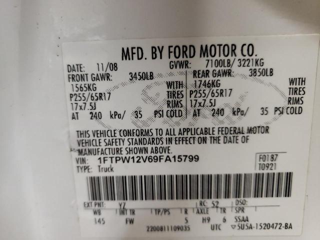 Photo 10 from auction – 2009 FORD F150 SUPER with VIN 1FTPW12V69FA15799