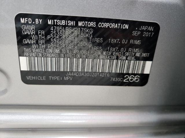 Photo 10 from auction – 2018 MITSUBISHI OUTLANDER with VIN JA4AD3A30JZ014216