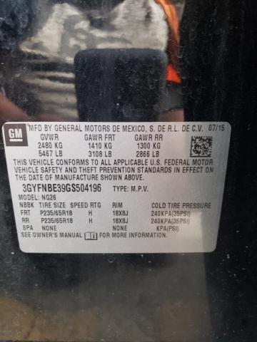 Photo 10 from auction – 2016 CADILLAC SRX LUXURY with VIN 3GYFNBE39GS504196