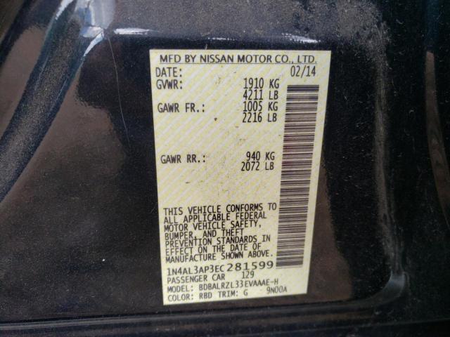 Photo 10 from auction – 2014 NISSAN ALTIMA 2.5 with VIN 1N4AL3AP3EC281599