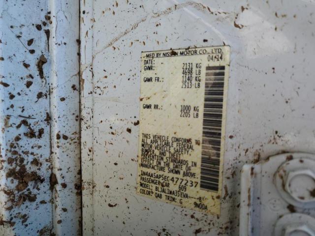 Photo 10 from auction – 2014 NISSAN MAXIMA S with VIN 1N4AA5AP5EC477237