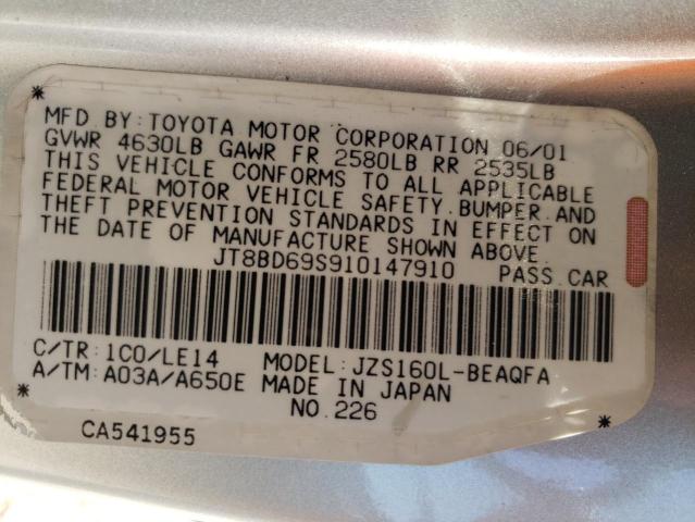 Photo 10 from auction – 2001 LEXUS GS 300 with VIN JT8BD69S910147910