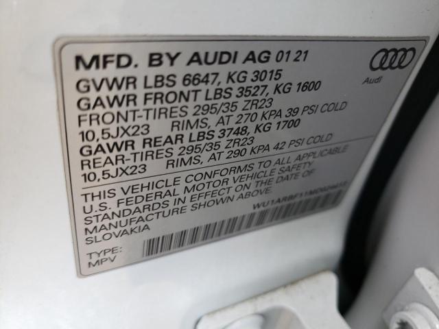 Photo 10 from auction – 2021 AUDI RS Q8 with VIN WU1ARBF11MD024413