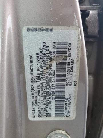 Photo 10 from auction – 2001 TOYOTA COROLLA CE with VIN 2T1BR12E71C443847