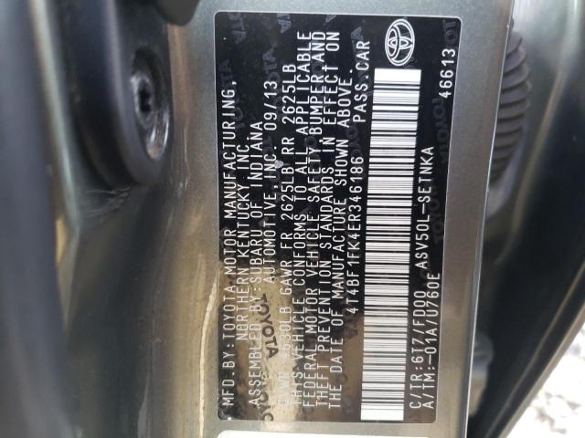 Photo 10 from auction – 2014 TOYOTA CAMRY L with VIN 4T4BF1FK4ER346186