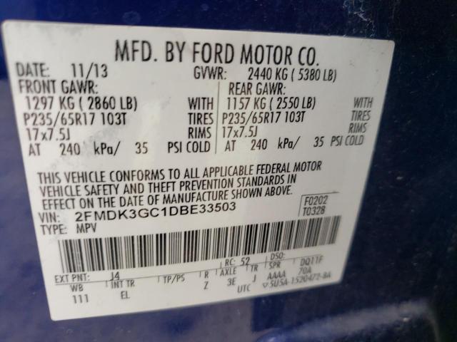 Photo 10 from auction – 2013 FORD EDGE SE with VIN 2FMDK3GC1DBE33503